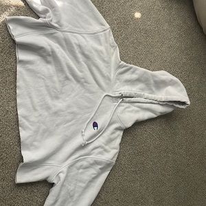 Cropped White Champion Hoddie